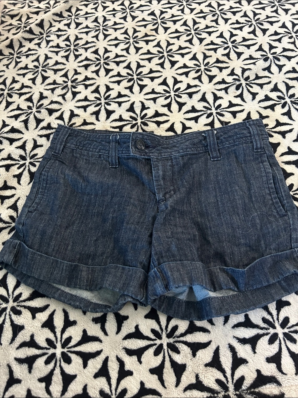 GAP Dark Blue Rolled-Hem Denim Shorts